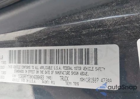 2019 Ram 1500 Big Horn/Lone Star 4X4 6'4 Box from USA, damaged, VIN 1C6SRFMT0KN698483